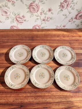 6 International China Juliet 3729 Bread Butter Plates 6.25” Japan Vintage Floral